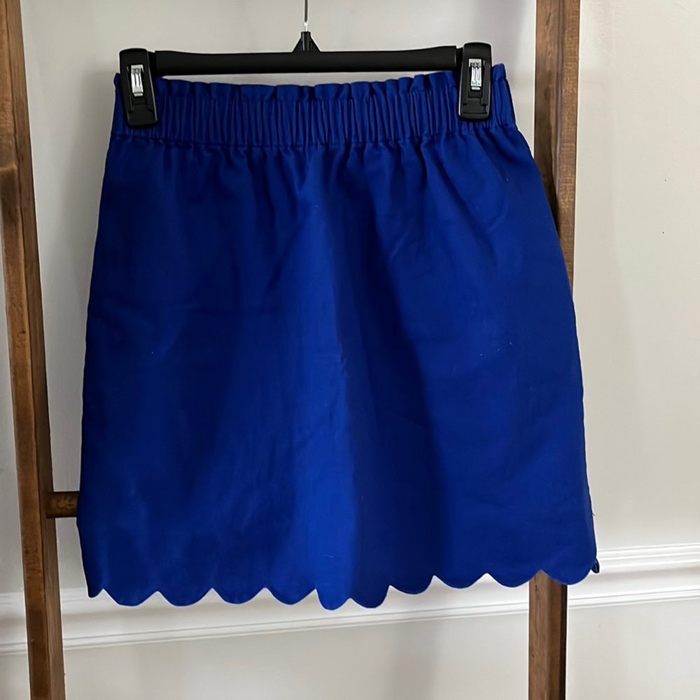 Royal blue scalloped skirt